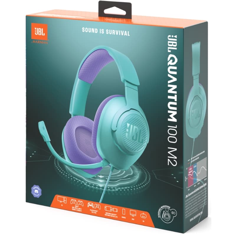 Fone de Ouvido JBL Quantum 100 M2 ANC - Cyan 4