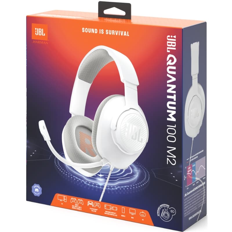 Fone de Ouvido JBL Quantum 100 M2 ANC - White 4