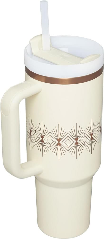 Copo Térmico Stanley The FlowState Quencher H2.0 1.18L - Cream Gloss Deco 2