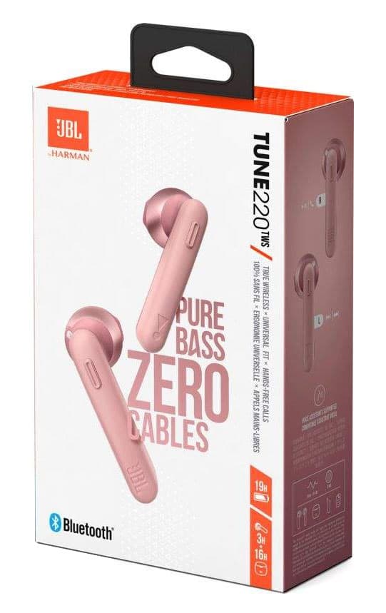 Fone de ouvido JBL Tune 220TWS Bluetooth - Rosa 4