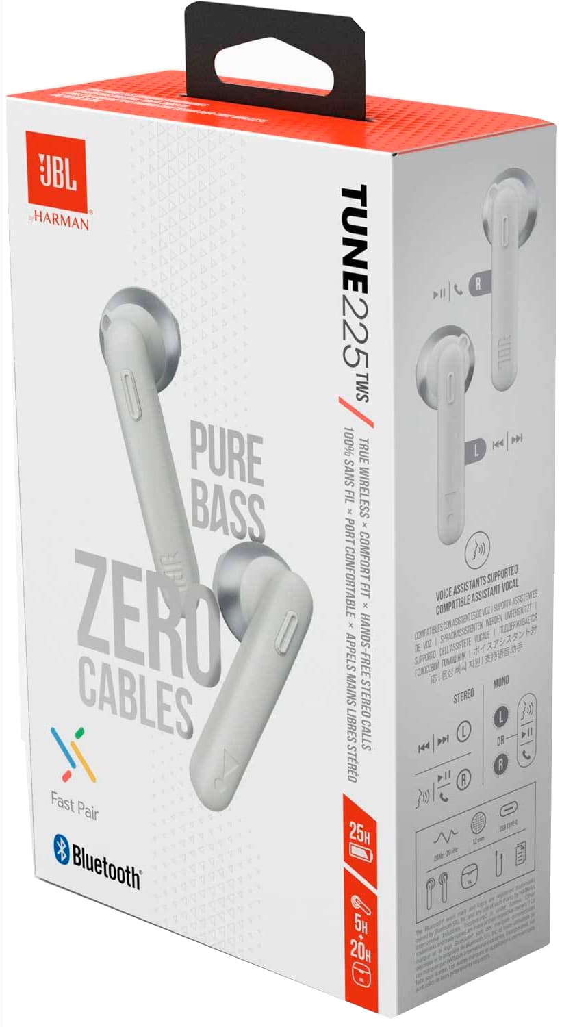 Fone de Ouvido JBL Tune 225TWS Bluetooth - White 3