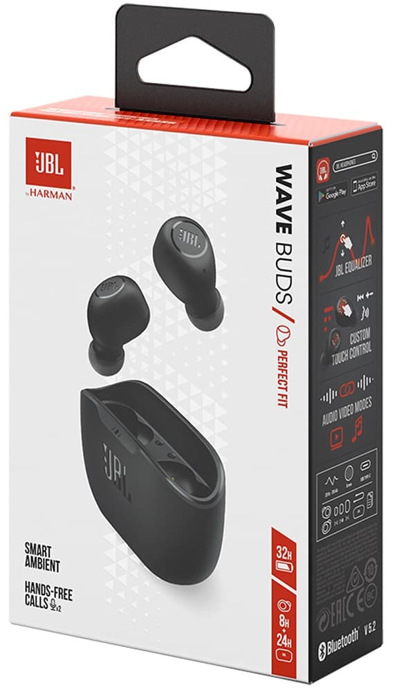 Fone de Ouvido JBL Wave Buds Bluetooth - Black 4